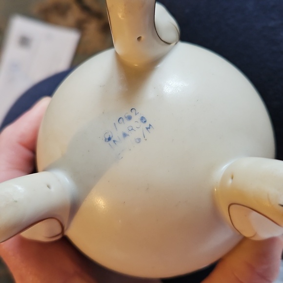 Floral Porcelain/Ceramic Inarco Egg Vase/ Trinket Holder-Damaged - Picture 4 of 10